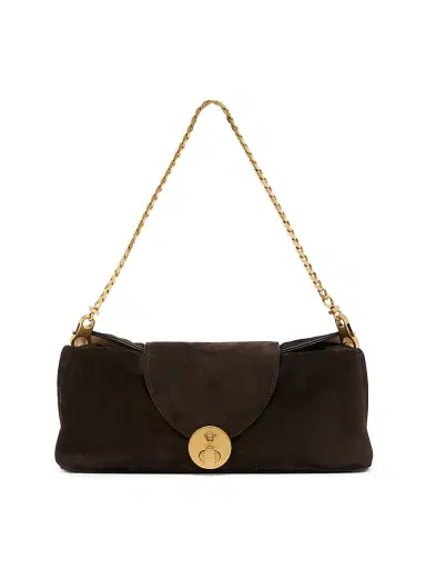 Versace Women's Medusa Suede Clutch - Moka Gold | Thumbnail 4 Versace Women's Medusa Suede Clutch - Moka Gold | Thumbnail 4