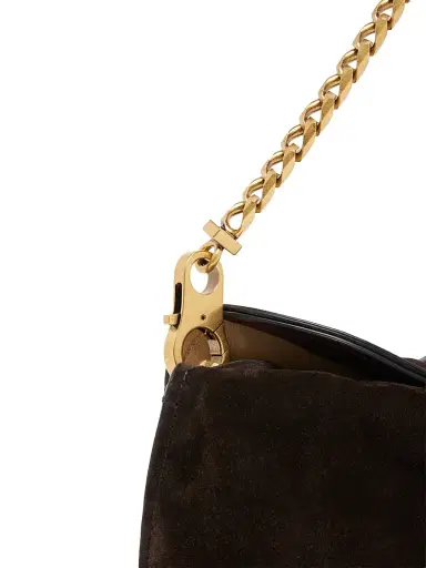 Versace Women's Medusa Suede Clutch - Moka Gold | Thumbnail 7 Versace Women's Medusa Suede Clutch - Moka Gold | Thumbnail 7