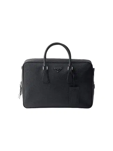 Prada Men's Saffiano Leather Work Bag | Thumbnail 1