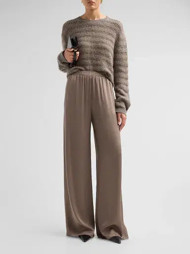 Fabiana Filippi Women's Enver Satin Wide-Leg Trousers | Thumbnail 2 Fabiana Filippi Women's Enver Satin Wide-Leg Trousers | Thumbnail 2