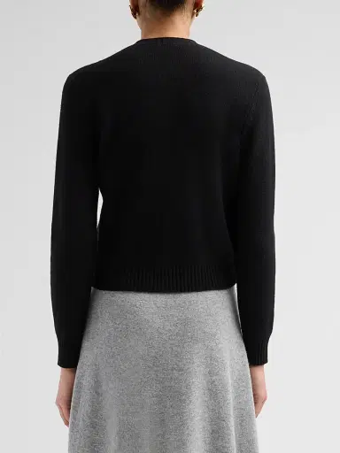 Fabiana Filippi Women's Platinum Filo Diamanté Wool-Silk-Cashmere Cardigan - Nero - Size 0 | Thumbnail 3