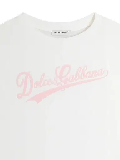 Dolce & Gabbana Little Girl's Logo Crewneck T-Shirt - Variante Abbinata | Thumbnail 3