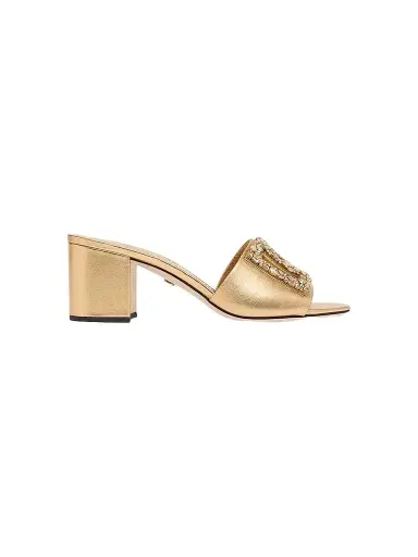 Dolce & Gabbana Women's SGX D & G Cutout Leather Sandals - Oro - Size 12 | Thumbnail 1