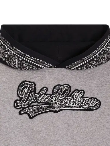 Dolce & Gabbana Little Boy's & Boy's Bandana Print Logo Hoodie - Variante Abbinata - Size 14 | Thumbnail 4