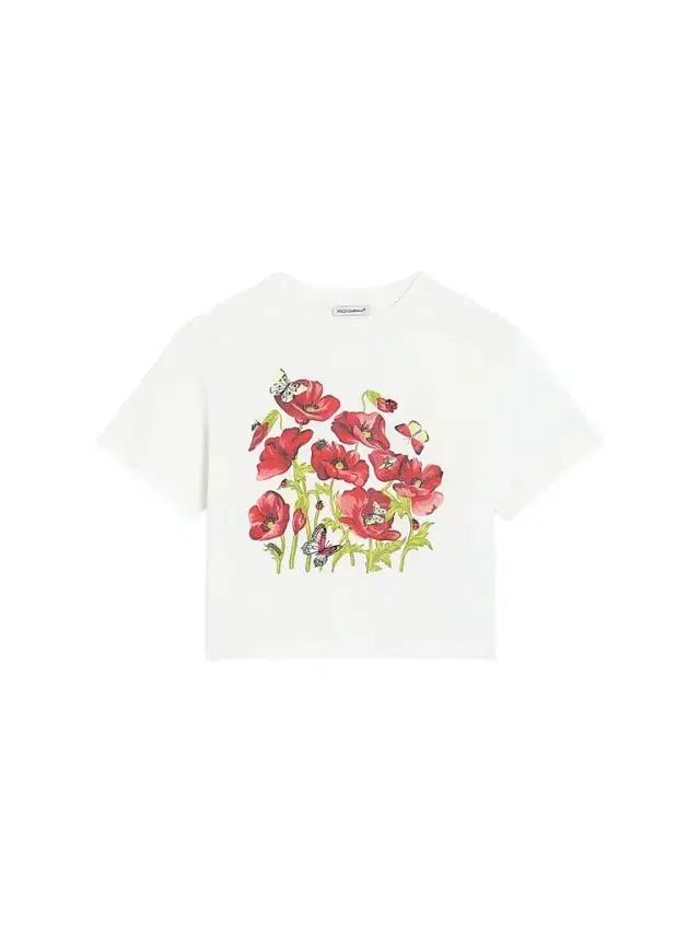 Dolce & Gabbana Little Girl's & Girl's Floral Crop T-Shirt - Bianco