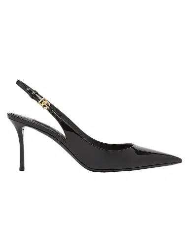 Dolce & Gabbana Women's Vernice 75MM Patent Leather Slingback Pumps - Nero | Thumbnail 1