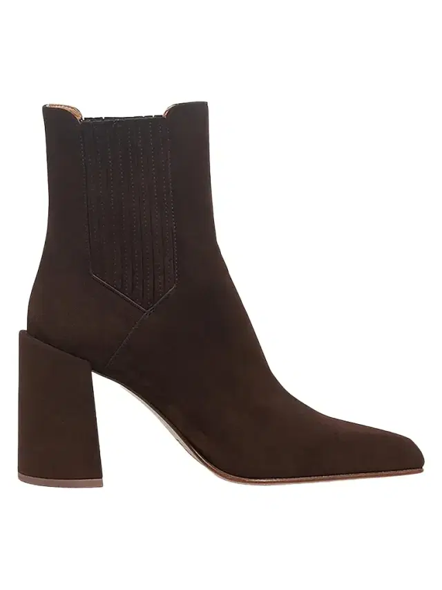 Women's Luke 90MM Suede Ankle Boots - Dark Chocolate