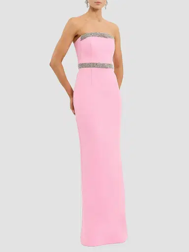 Rebecca Vallance Women's Precious Embellished Bow Strapless Gown - Pink - Size 14 | Thumbnail 2 Rebecca Vallance Women's Precious Embellished Bow Strapless Gown - Pink - Size 14 | Thumbnail 2