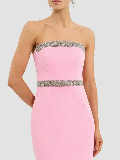 Rebecca Vallance Women's Precious Embellished Bow Strapless Gown - Pink - Size 14 | Thumbnail 4 Rebecca Vallance Women's Precious Embellished Bow Strapless Gown - Pink - Size 14 | Thumbnail 4