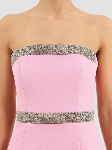 Rebecca Vallance Women's Precious Embellished Bow Strapless Gown - Pink - Size 14 | Thumbnail 5 Rebecca Vallance Women's Precious Embellished Bow Strapless Gown - Pink - Size 14 | Thumbnail 5