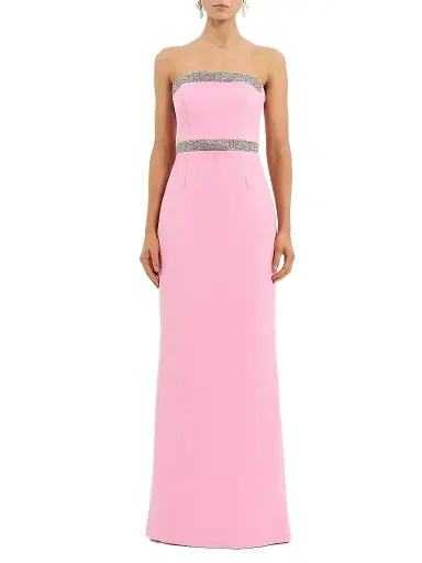 Rebecca Vallance Women's Precious Embellished Bow Strapless Gown - Pink - Size 14 | Thumbnail 1 Rebecca Vallance Women's Precious Embellished Bow Strapless Gown - Pink - Size 14 | Thumbnail 1
