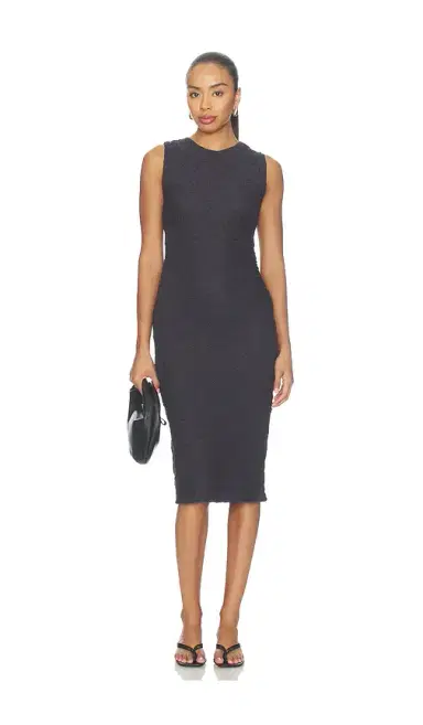 Vince Sleeveless Side Drape Dress | Thumbnail 1 Vince Sleeveless Side Drape Dress | Thumbnail 1