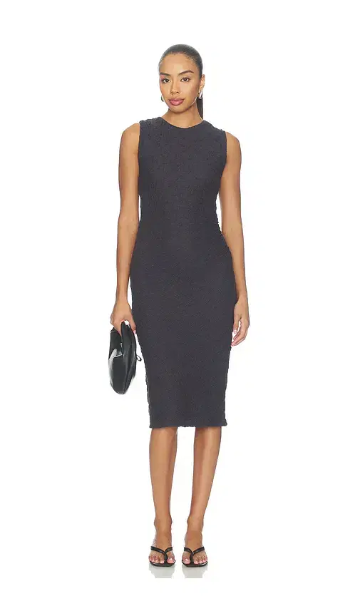 Sleeveless Side Drape Dress