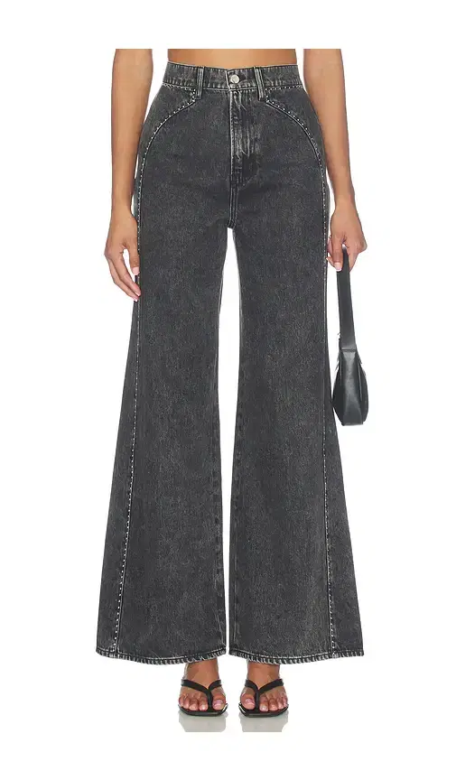 Veronica Beard Grant High Rise Wide Leg Jeans