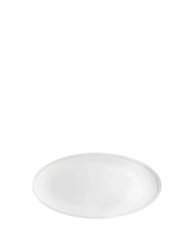 L'Objet Corde Large Oval Platter, White
