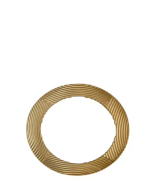 L'Objet Corde Wide-Rim Charger, White/Gold