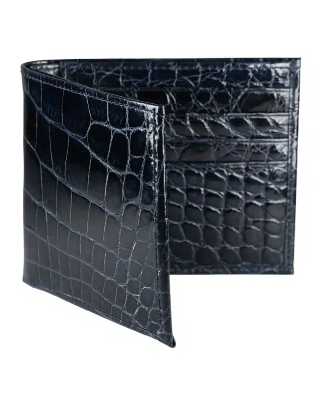 Abas Men's Glazed Alligator Bifold Wallet; Monogram Available