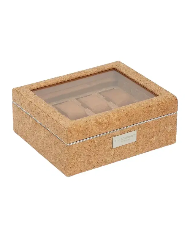 WOLF Wolf X Analog Shift 1976 Cork 8-Watch Storage Box