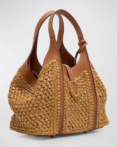 Tod 's Mini Raffia T Timeless Tote Shopping Bag | Thumbnail 6 Tod 's Mini Raffia T Timeless Tote Shopping Bag | Thumbnail 6