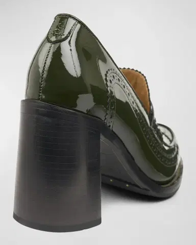 The Office of Angela Scott Mrs. Sophia Wing-Tip Penny Loafers | Thumbnail 3 The Office of Angela Scott Mrs. Sophia Wing-Tip Penny Loafers | Thumbnail 3