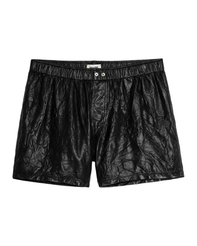 Zadig & Voltaire Crinkled Leather Pax Shorts