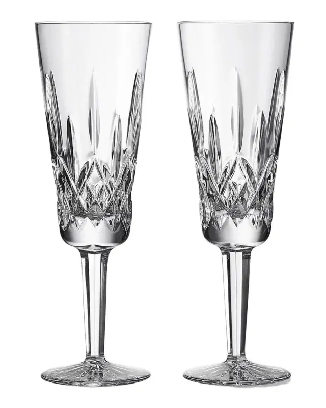Waterford Crystal Lismore Champagne Flutes, Set of 2