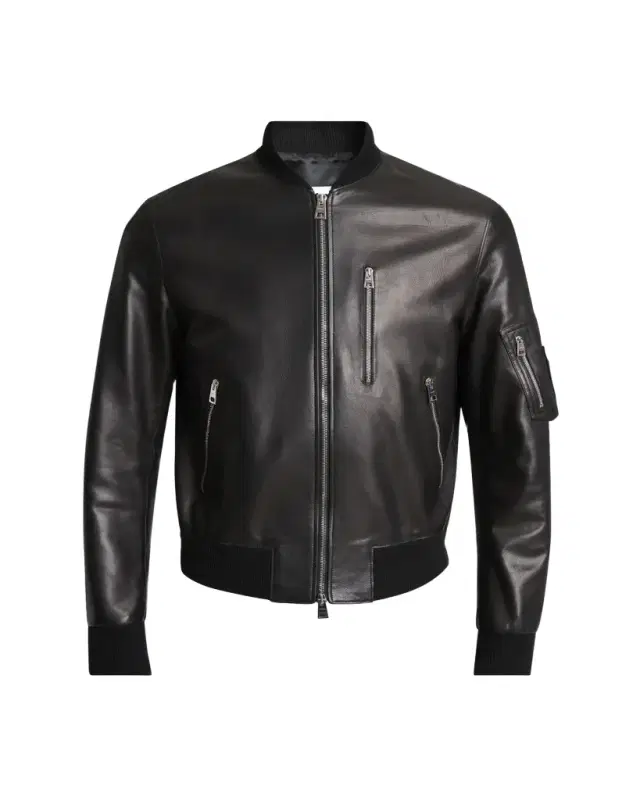 Givenchy Men's Leather Shrunken Jacket