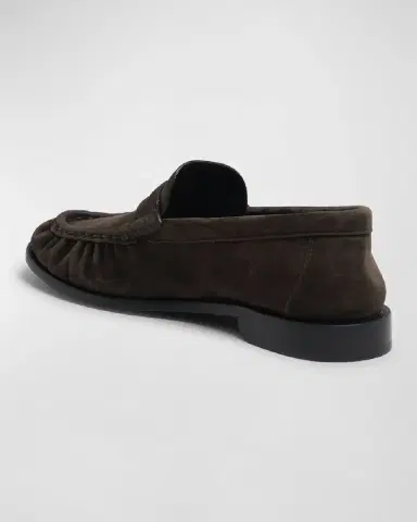 Saint Laurent Suede YSL Penny Loafers | Thumbnail 4 Saint Laurent Suede YSL Penny Loafers | Thumbnail 4