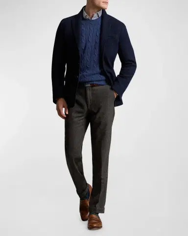 Polo Ralph Lauren Men's Tailored-Fit Soft Herringbone Jacket | Thumbnail 3 Polo Ralph Lauren Men's Tailored-Fit Soft Herringbone Jacket | Thumbnail 3