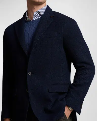 Polo Ralph Lauren Men's Tailored-Fit Soft Herringbone Jacket | Thumbnail 6 Polo Ralph Lauren Men's Tailored-Fit Soft Herringbone Jacket | Thumbnail 6