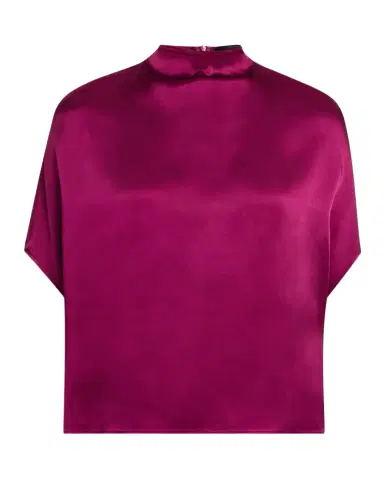Lapointe Mock-Neck Satin Cape T-Shirt | Thumbnail 1 Lapointe Mock-Neck Satin Cape T-Shirt | Thumbnail 1