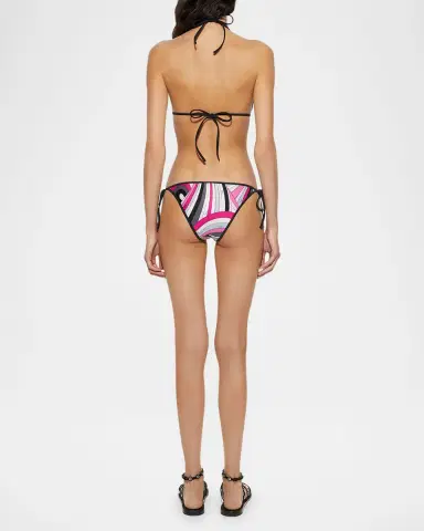 Pucci Iride-Print Triangle Bikini Bra Top | Thumbnail 3