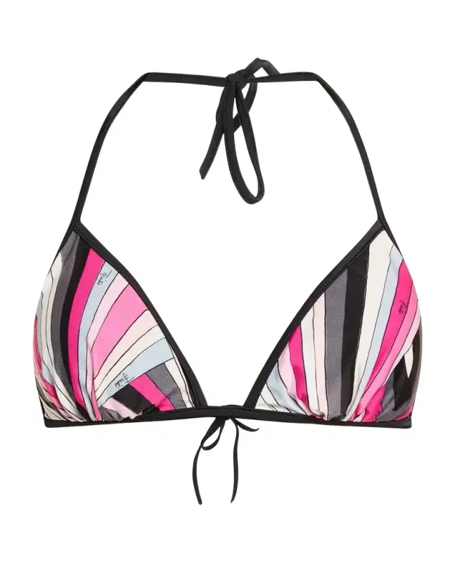 Pucci Iride-Print Triangle Bikini Bra Top