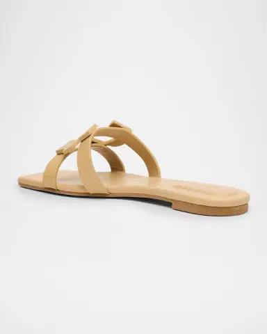 Simkhai Leather Monogram Flat Slide Sandals | Thumbnail 4 Simkhai Leather Monogram Flat Slide Sandals | Thumbnail 4