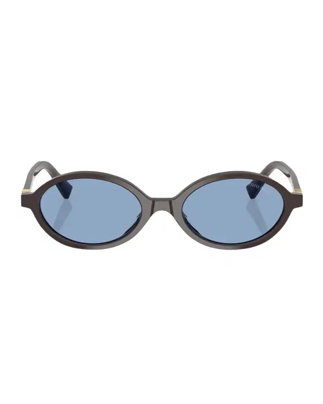 Miu Miu Acetate Oval Sunglasses