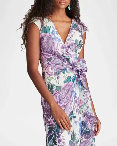 Tadashi Shoji Floral-Print Ruffle Gown | Thumbnail 5 Tadashi Shoji Floral-Print Ruffle Gown | Thumbnail 5