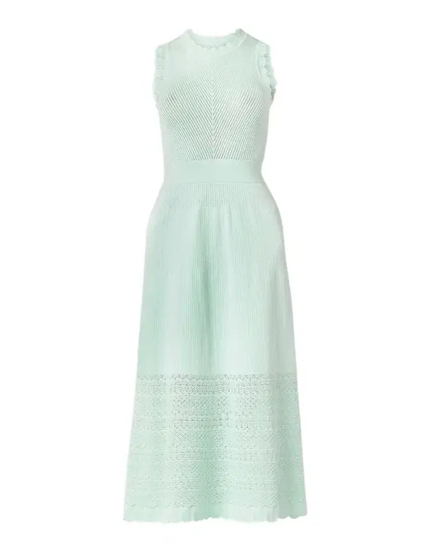 Brooke Scalloped Pointelle-Knit Midi Dress