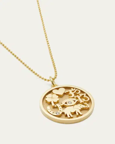 Jennifer Meyer 18k Good Luck Pendant Necklace with Diamonds | Thumbnail 3 Jennifer Meyer 18k Good Luck Pendant Necklace with Diamonds | Thumbnail 3
