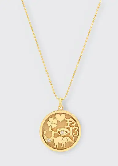 Jennifer Meyer 18k Good Luck Pendant Necklace with Diamonds | Thumbnail 5 Jennifer Meyer 18k Good Luck Pendant Necklace with Diamonds | Thumbnail 5