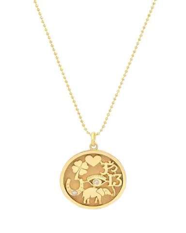 Jennifer Meyer 18k Good Luck Pendant Necklace with Diamonds | Thumbnail 1 Jennifer Meyer 18k Good Luck Pendant Necklace with Diamonds | Thumbnail 1