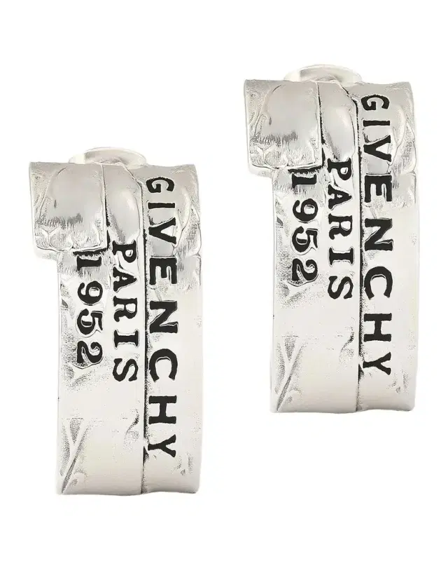 Givenchy Tape Logo Hoop Earrings