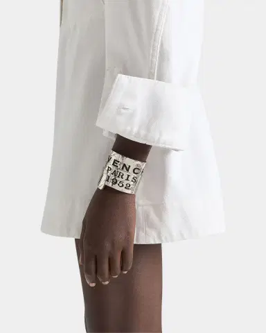 Givenchy Silvertone & Enamel Cuff Bracelet | Thumbnail 2 Givenchy Silvertone & Enamel Cuff Bracelet | Thumbnail 2