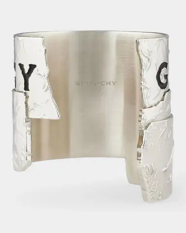 Givenchy Silvertone & Enamel Cuff Bracelet | Thumbnail 3 Givenchy Silvertone & Enamel Cuff Bracelet | Thumbnail 3