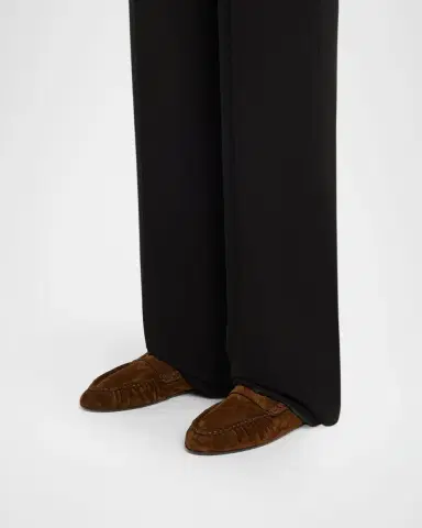 Saint Laurent Le Loafer Suede Penny Loafer Mules | Thumbnail 2 Saint Laurent Le Loafer Suede Penny Loafer Mules | Thumbnail 2