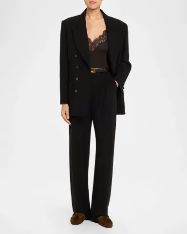 Saint Laurent Le Loafer Suede Penny Loafer Mules | Thumbnail 3 Saint Laurent Le Loafer Suede Penny Loafer Mules | Thumbnail 3