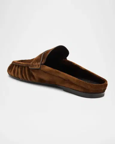 Saint Laurent Le Loafer Suede Penny Loafer Mules | Thumbnail 4 Saint Laurent Le Loafer Suede Penny Loafer Mules | Thumbnail 4