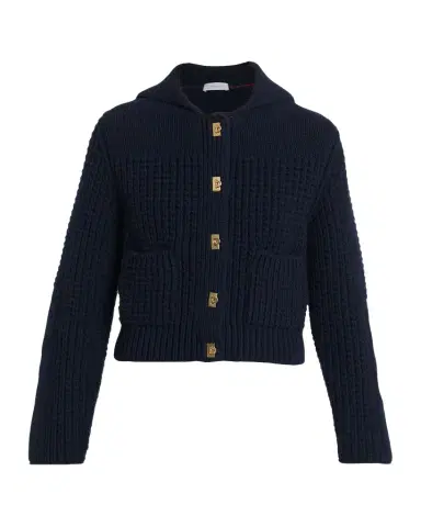 Ferragamo Gancini Sailor Collar Wool-Cashmere Cardigan | Thumbnail 1 Ferragamo Gancini Sailor Collar Wool-Cashmere Cardigan | Thumbnail 1
