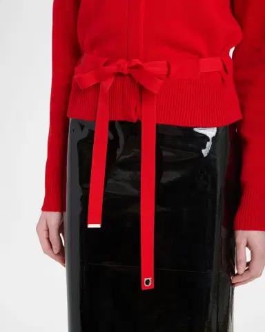 Ferragamo Belted Cashmere Crewneck Cardigan | Thumbnail 5 Ferragamo Belted Cashmere Crewneck Cardigan | Thumbnail 5