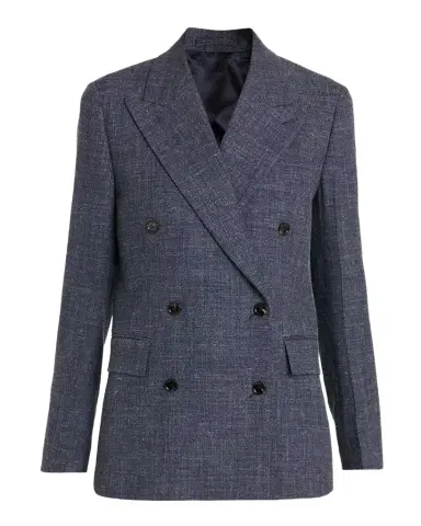 Ferragamo Double-Breasted Wool-Linen Jacket | Thumbnail 1