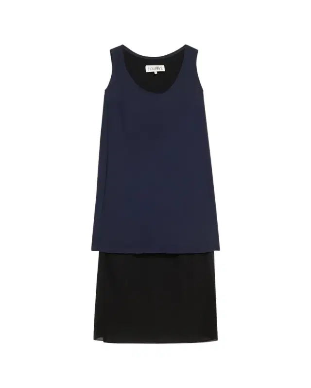 Maison Margiela Mixed-Media Tank Midi Dress